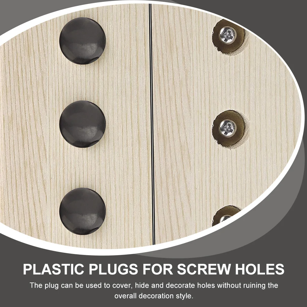 300 pçs plugues de madeira para furos de parafuso plugues de buraco de plástico móveis buraco cobre armário cerca cadeira perna tampões reparação rolhas
