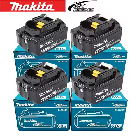 100% Makita 6.0 Ah Battery 18V LXT Lithium-Ion BL1860 with LED Indicator Battery18v Battery power tool battery Original 18v 6Ah