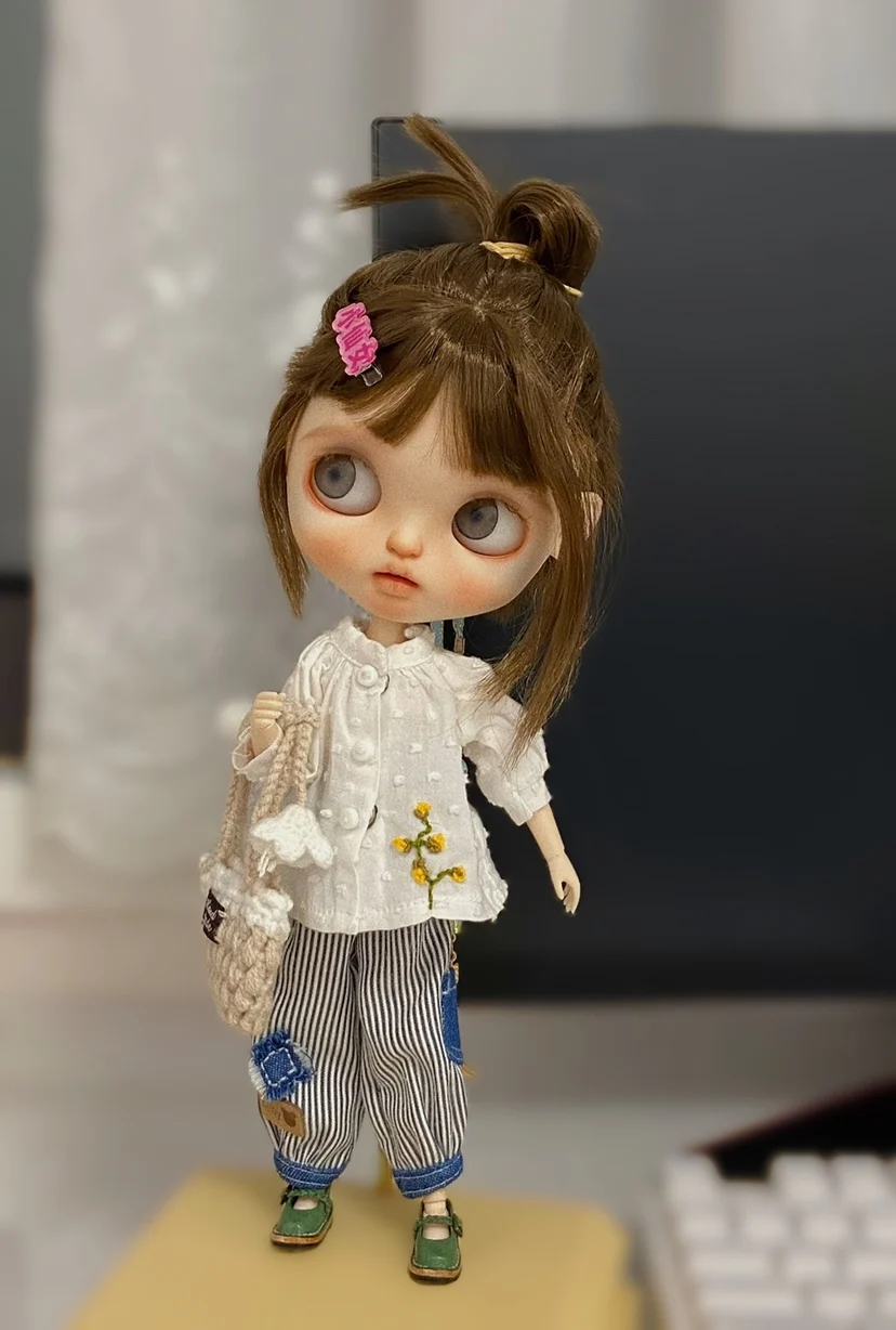 Driedelige Set Bjd Blythe Kleding Leisure Vest, Shirt, Broek (Fit Pullip,Ob24, ob22 、 Licca 、 Qbaby 、 Icy, Jerryb, 1/6 Pop) 923528