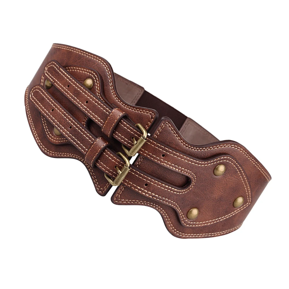 

Adjustable Women Waist Belt Fashion Stretchy PU for Jeans Pants Shorts Dress Up Accessory Women Waistband