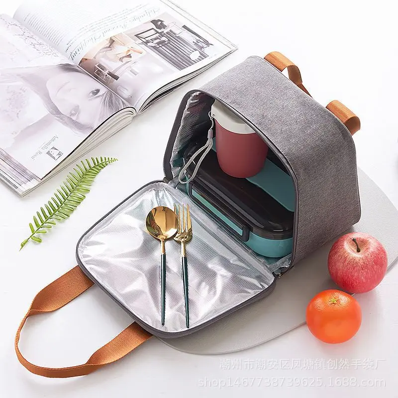 Fashion Insulated Cooler Bags Large Capacity Lunch Bento Tote Waterproof Oxford Cloth Food Storage Bag for Picnics Can Cooler