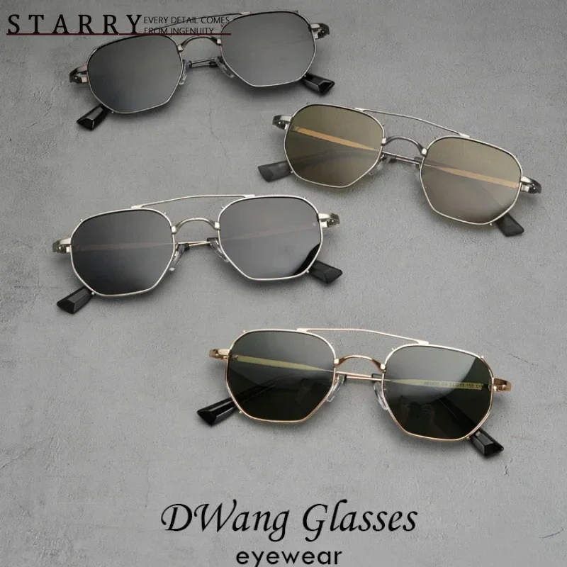 Fashion Personality Retro Men Steam Metal Fine Edge Polarized Sunglasses Women Futuristic Car Driving Travel UV400 Sun Glasses