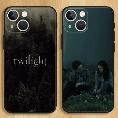 Custodia per telefono Twilight serie TV per iPhone15,14,13,12,11,Pro,Max,Plus,Mini,X,XS,XR,8,7,6,S,Plus,SE Custodia morbida nera
