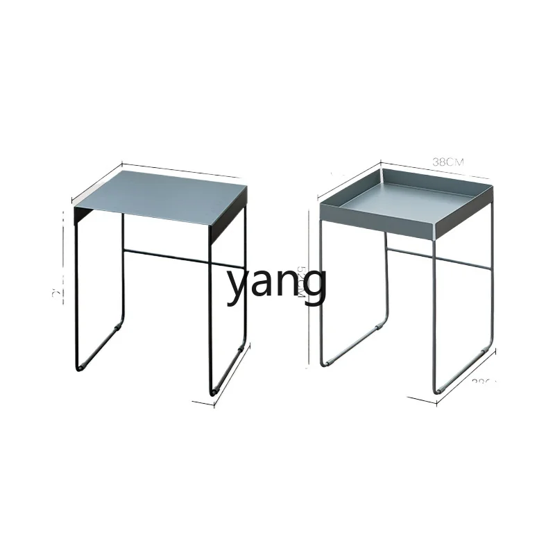 Yjq Iron Living Room Storage Coffee Table Simple Modern Small Apartment Sofa Household Industrial Style Tea Table