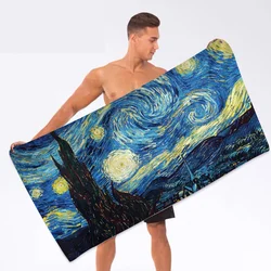 Van Gogh Art Painting Towel Microfiber Beach Towel Absorbent Quick dry Soft Yoga Swimming Resort Mountain Climbing Towel