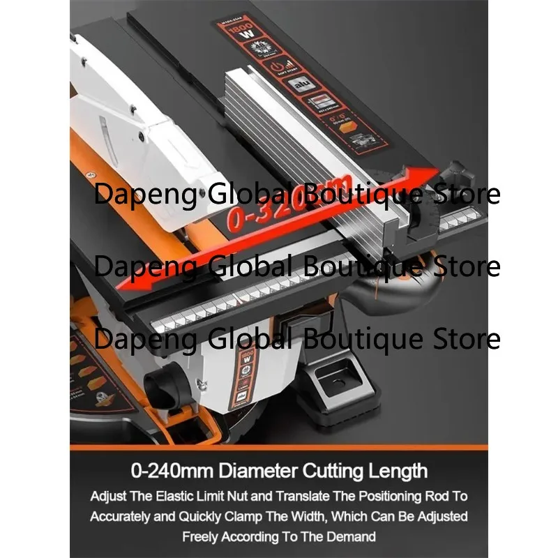 110V 220V Sliding Compound Miter Saw 45 Degree Wood Panel Cutting Processing Equipment