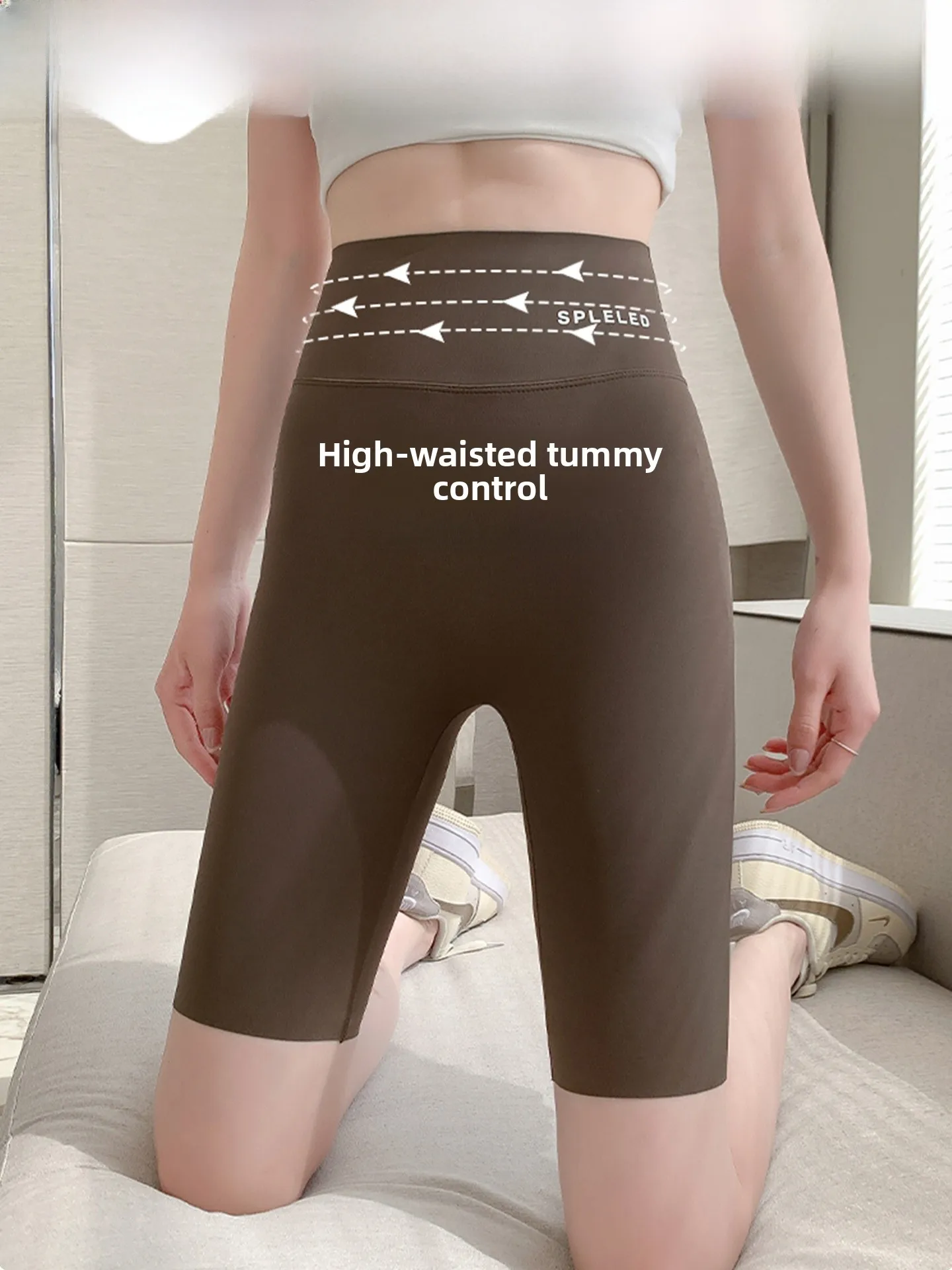 Cintura alta uma calça de yoga feminina ajuste apertado elástico bot primavera outono sle 2025 pessoa camada base calças