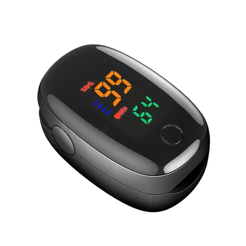 Finger Clip Heart Rate Meter Measure Fingertip Oximetry PI Value Monitor Pulse Black Gem Oximeter Heart Rate Monitor Portable