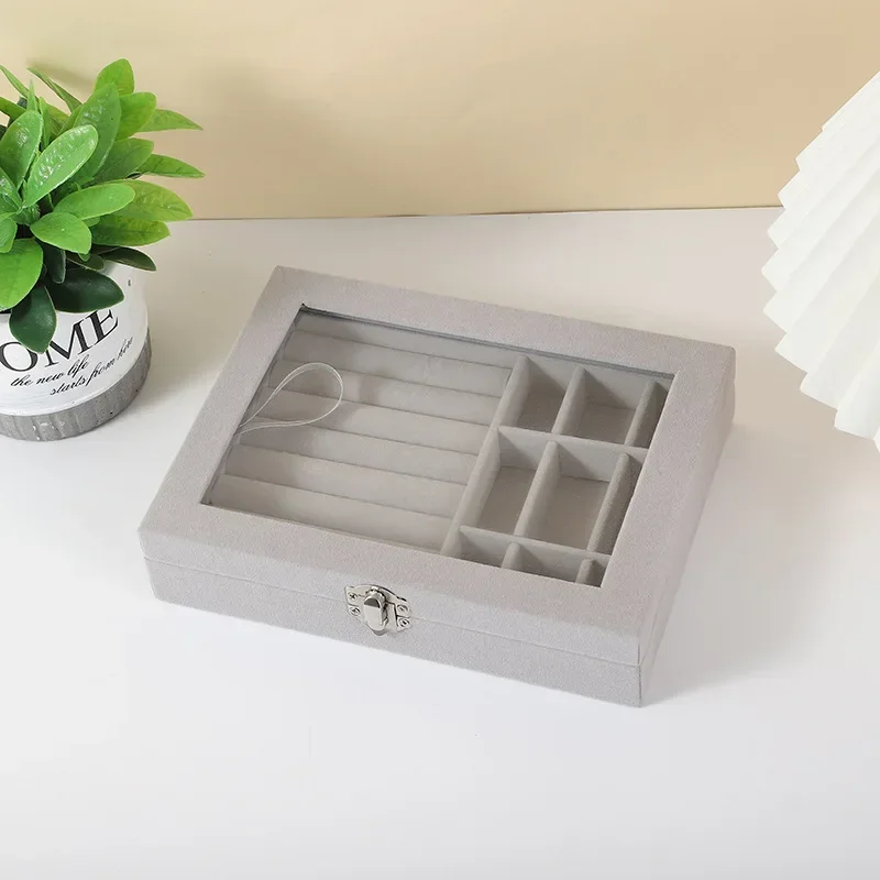 Jewelry Storage Box Earring Ring Necklace Organizers Storage Transparent Jewlery Holder Display Box for Jewelry  Classification