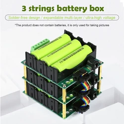 DIY 12V 3S Power Wall Battery Holder 18650 Battery Pack Flushing Protection BMS 18650 Battery Box Can Be Stacked