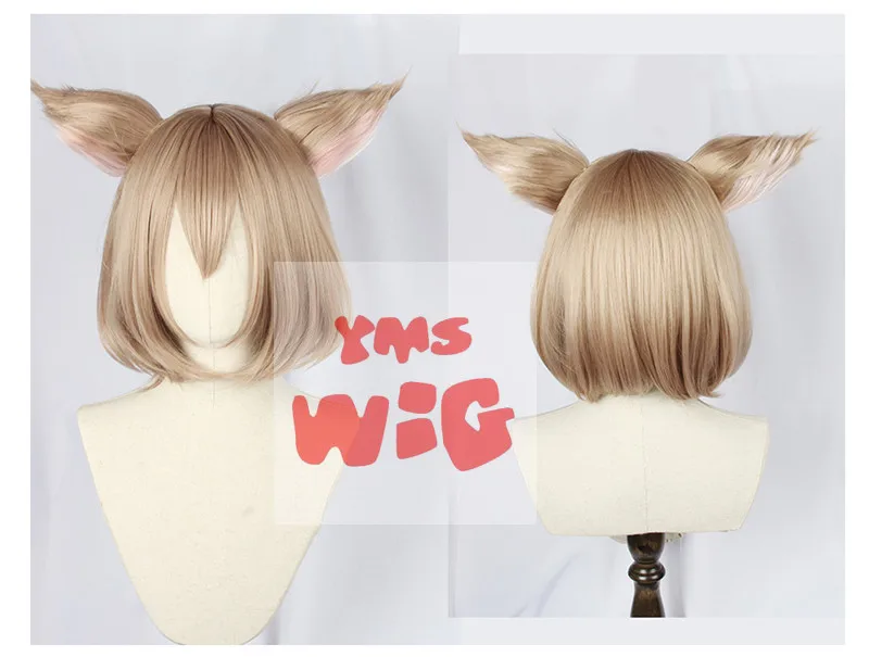 Felix Argyle Cosplay Wig Re:Zero Kara Hajimeru Isekai Seikatsu Felix Argyle Anime Synthetic Hair Cosplay Wigs +Ears +Cap+Track