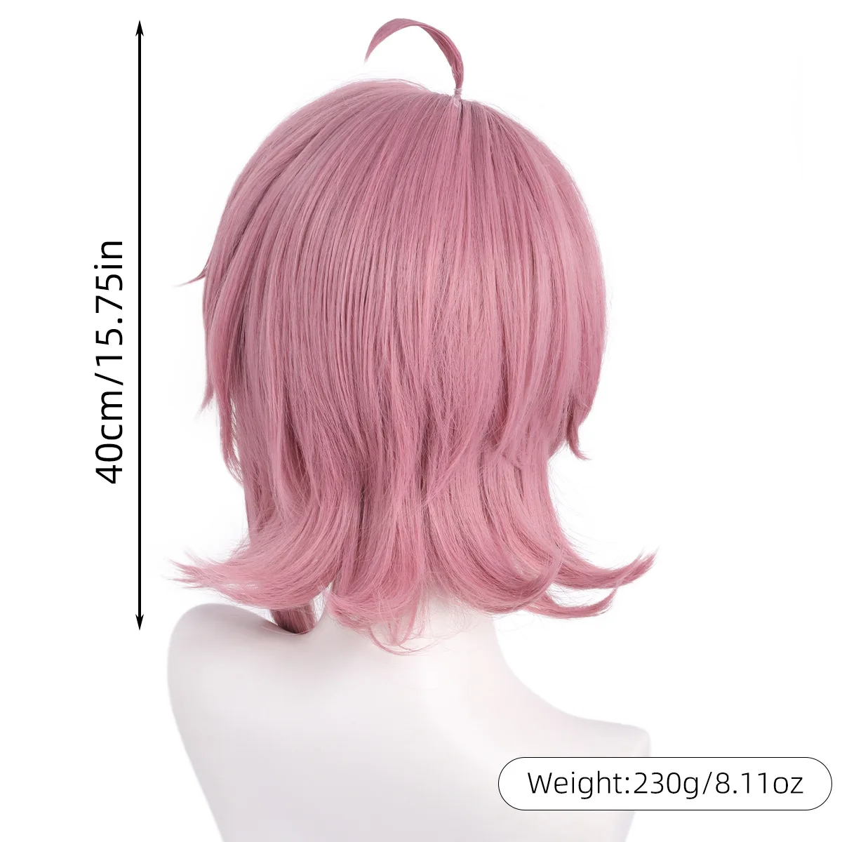 Parrucca corta sintetica rosa Attaccatura dei capelli naturale Costume cosplay Festa Fibra resistente al calore per donne e ragazze