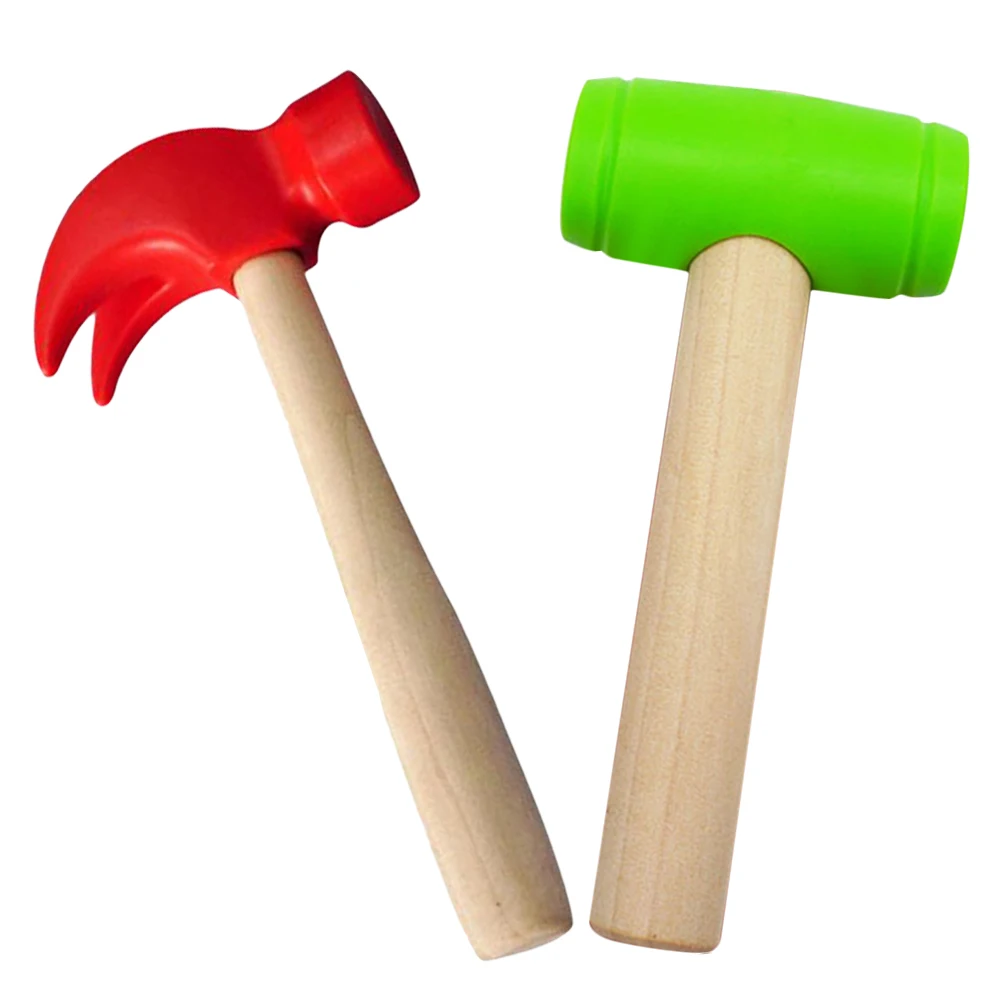 2 pezzi di strumento di riparazione di simulazione finto martello di plastica giocattolo da gioco maglio Pp bambini bambino