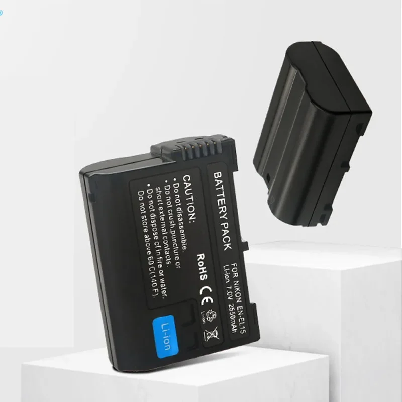 Top 2550mAh EN-EL15 Battery Rechargeable Battery for Nikon Z5 Z6 Z7 D7100 D7200 D7500 D850 D750 D810 D600 ENEL15 Camera Battery