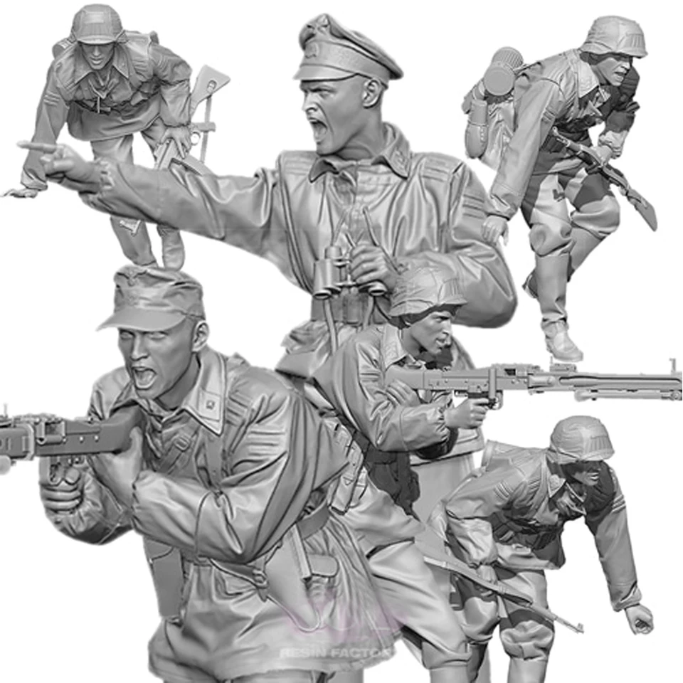 XINGCHANG Kits de Figurines en résine 1/35 WW2 Soldats américains Non assemblés Non Peints
