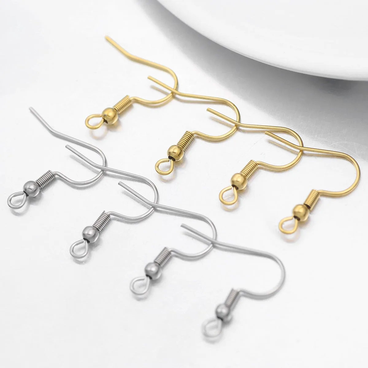 10–20 Stück 19 x 21 mm Edelstahl-Ohrring-Zubehör, Ohrringe, Verschlüsse, Haken, Beschläge, DIY-Schmuck, Basteln, Herstellung von Haken-Tropfen-Ohrringen