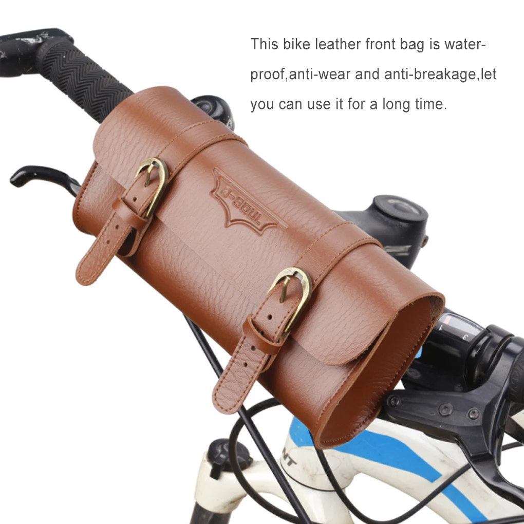 NEW Retro Bicycle Tail Bag PU Leather Cycling Bag Universal Bicycle  Saddle Pouch Rear Pannier Saddle Storage Pouch