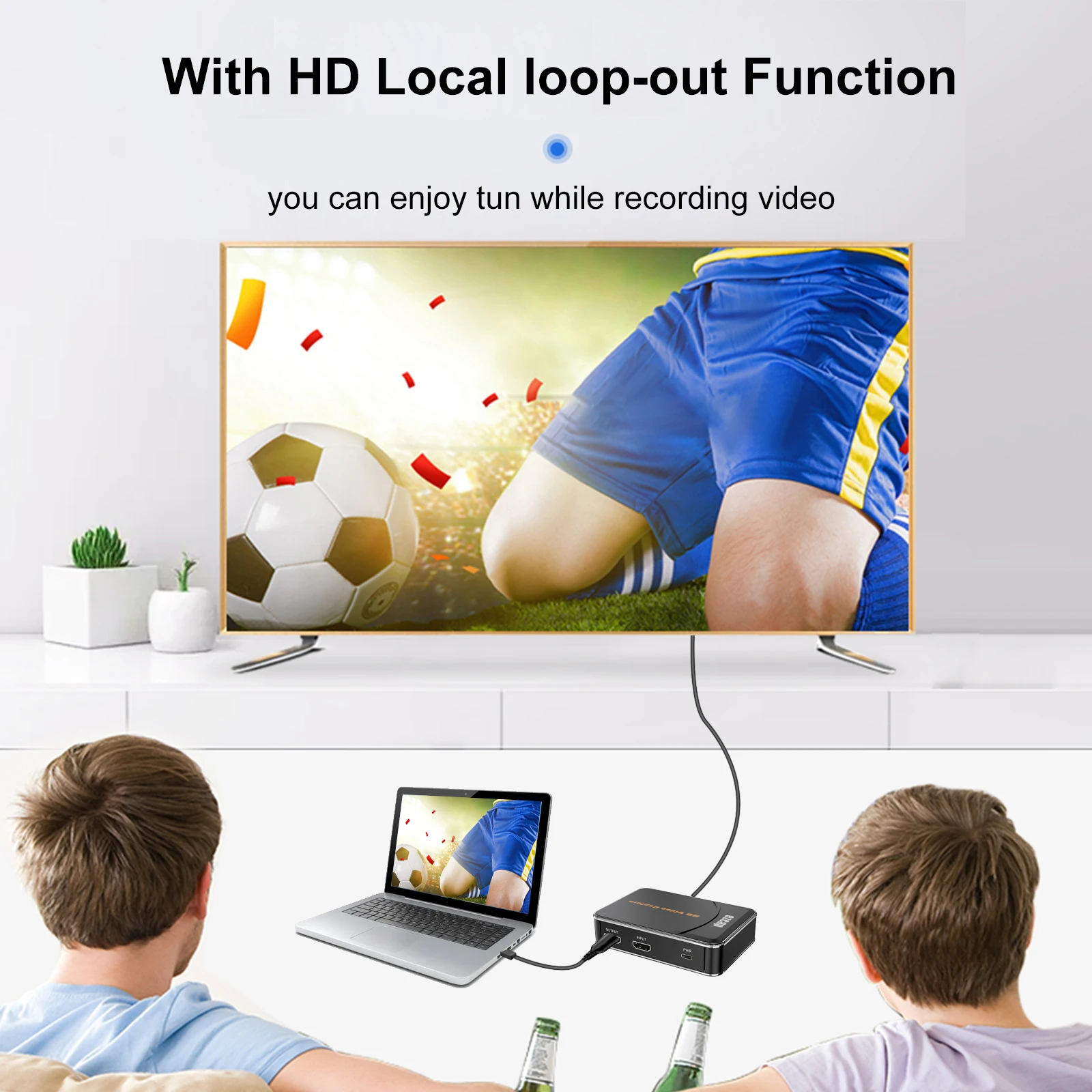 ezcap280HD Video Capture Box 1080P HD Recording Box Audio Video Converter for DVD Camcorder Set-Top Box Computer Game Console
