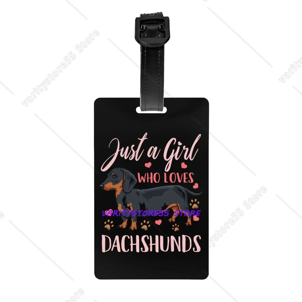 

Индивидуальные бирки для багажа с таксами (дакшундами) для защиты личных данных, этикетки для дорожных сумок и чемоданов