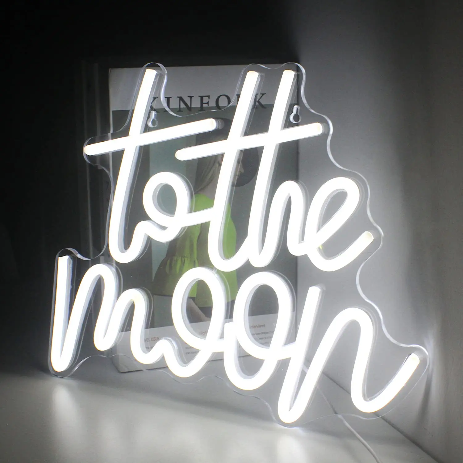 

To The Moon Neon Sign USB Dimmable Neon Light for Wall Decor Wedding Home Birthday Bedroom kid's Room Decor Personzalized Gift