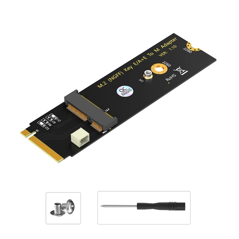 

NGFF M.2 A/A+E Key Slot to M.2 M Key Wireless Card Adapter for Desktops Laptops