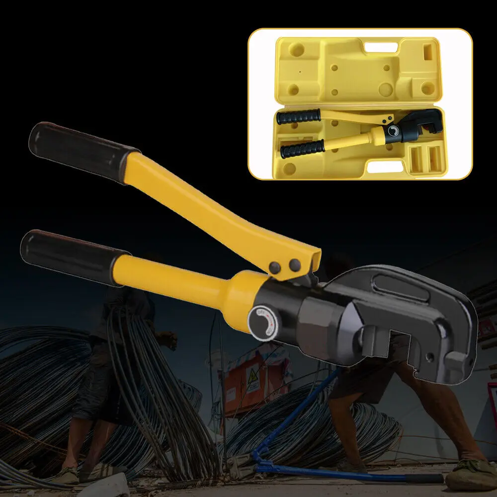 8 Ton Professional Hydraulic Rebar Cutter Hydraulic Rebar Scissors with Box Steel Bolt Chain Cutting Tool 4mm to 16mm