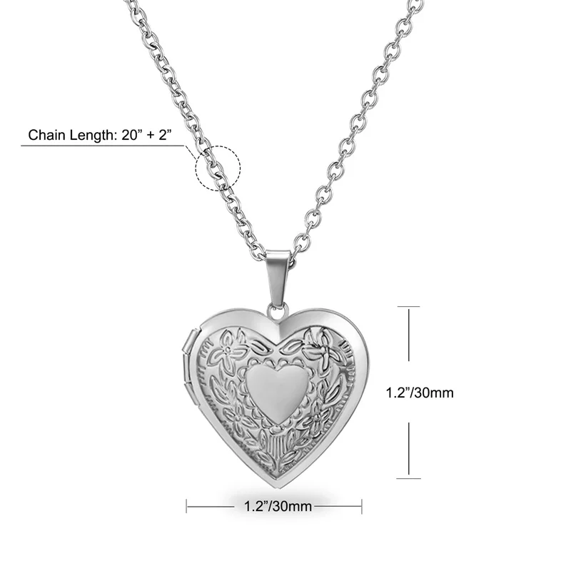Personalisierte Medaillon-Halskette für Frauen, individuelle Foto-Herz-Anhänger-Halskette, individuelle Bild-Medaillons-Halsketten, Geburtstagsgeschenke – Detail 2