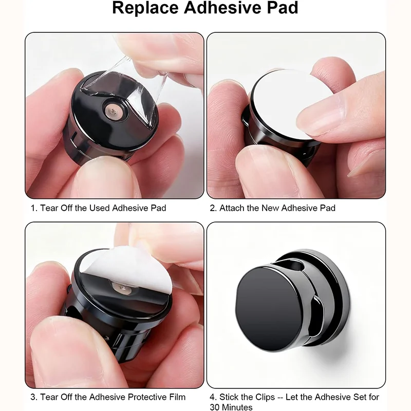 6Pcs Magnetic Cable Clips Adjustable Cord Holder Under Desk Cable Management Organizer For Office Home Supplies image 6