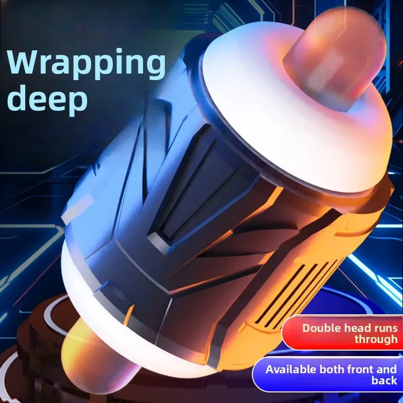 Adult Sex Toys Male Manual Masturbator Cup Double-ended Hollow Massage Sleeve Penis Trainer Pocket Pussy Adult Supplies - view 3