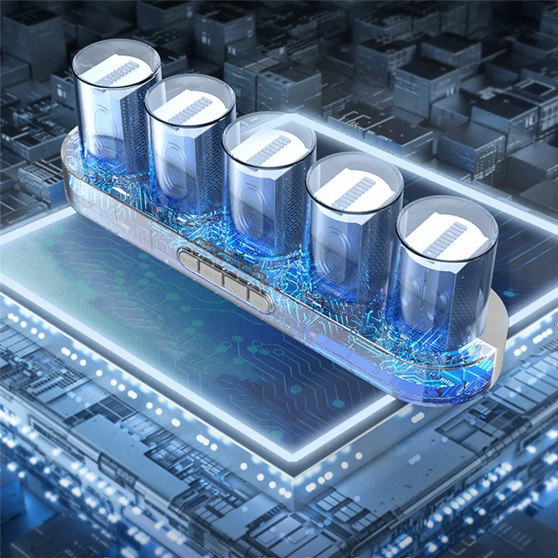 Reloj Digital de tubo Nixie con luz LED RGB que brilla para decoración de escritorio del hogar, Idea DIY, regalo de cumpleaños, Color madera duradero y reutilizable