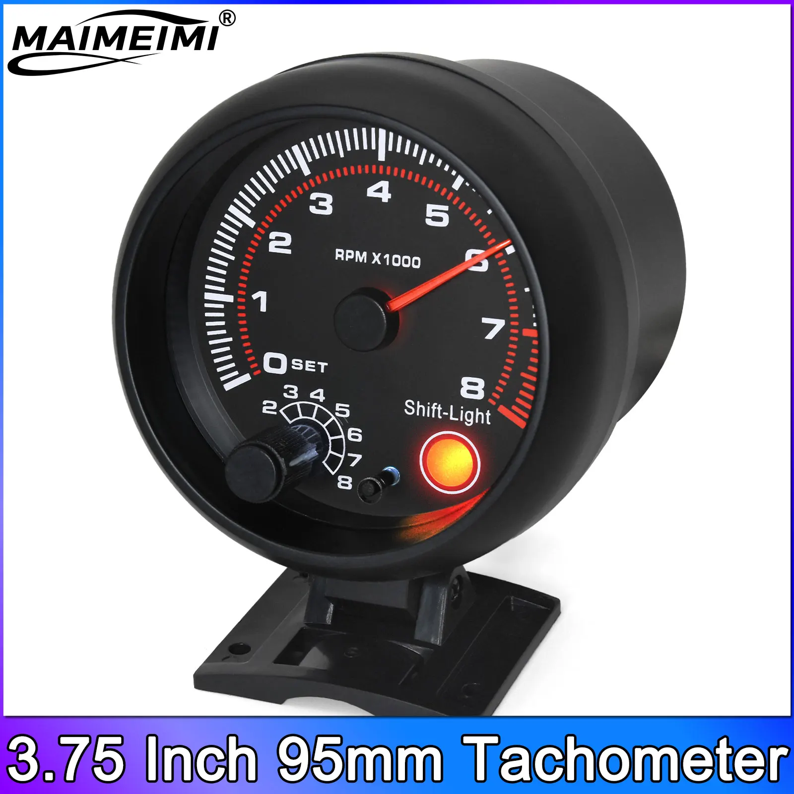 

Автоматический тахометр Moto Tach Мотоцикл 95 мм 0-8000 об/мин Метр Inter Автомобильный тахометр 4 6 8 цилиндров 12 В Свет по индивидуальному заказу