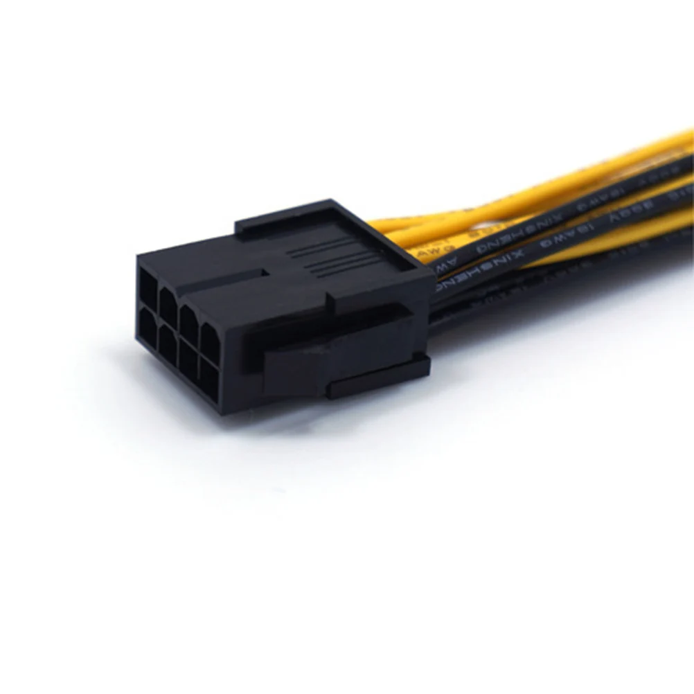 

8 Pin GPU Power Cable +P Male Graphics Video Supply Splitter Extension Cord Black Computer Hardware Accessories