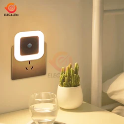 Home Night Light With EU/US Plug Switch LED Night Lamp Wall Lights For Home WC Bedside Lamp For Hallway Pathway 110V 220V