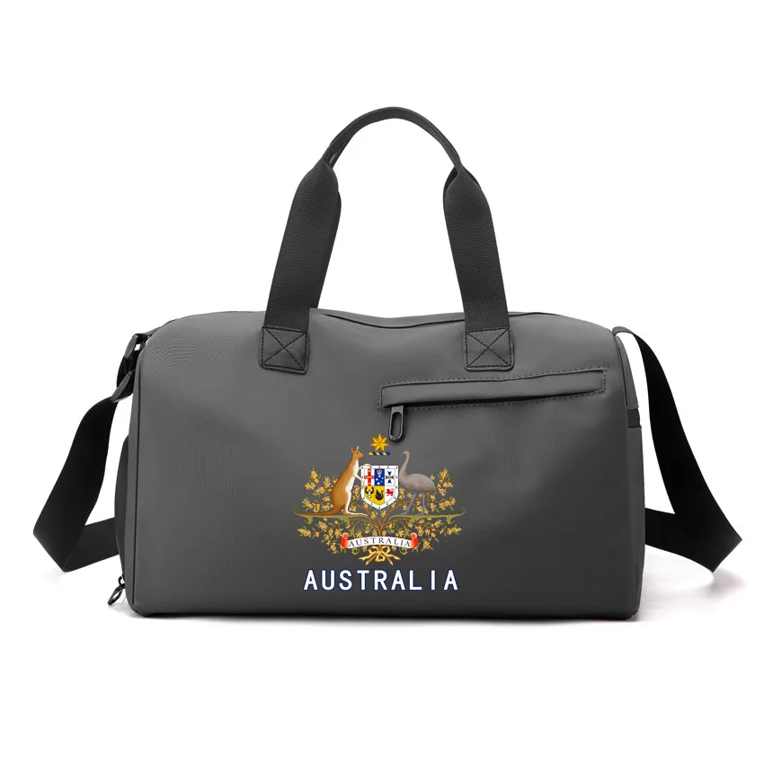 

Gym Bag PU Sports Bags Dry Wet Bags Men Women Training Shoes Fitness Yoga Shoulder Bag Australia Flag Printed Basketball Bag
