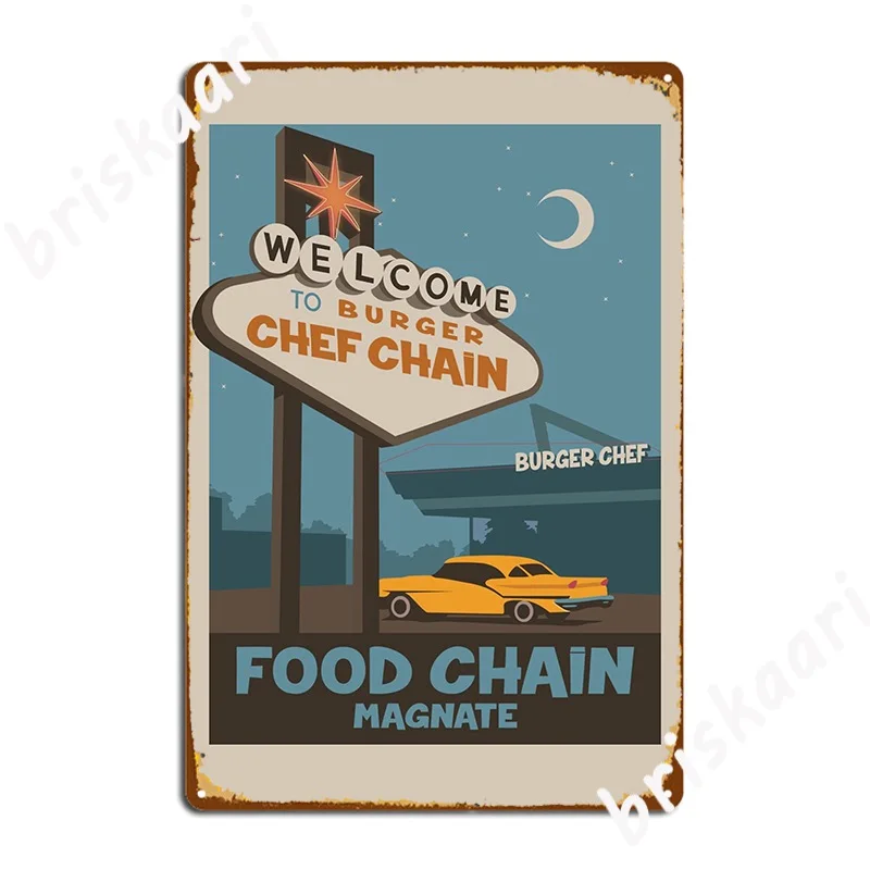 Food Chain Magnate Board Game Metal Plaque Poster Cinema Kitchen Create Kitchen Plaques Tin Sign Posters