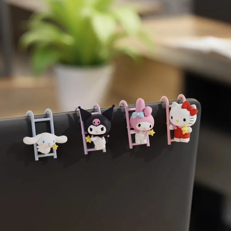 

Новая фигурка Hello Kitty, Cinnamoroll, Melody, Kuromi, в виде лестницы, для декора рабочего стола, подвеска, подарок на день рождения для девочки