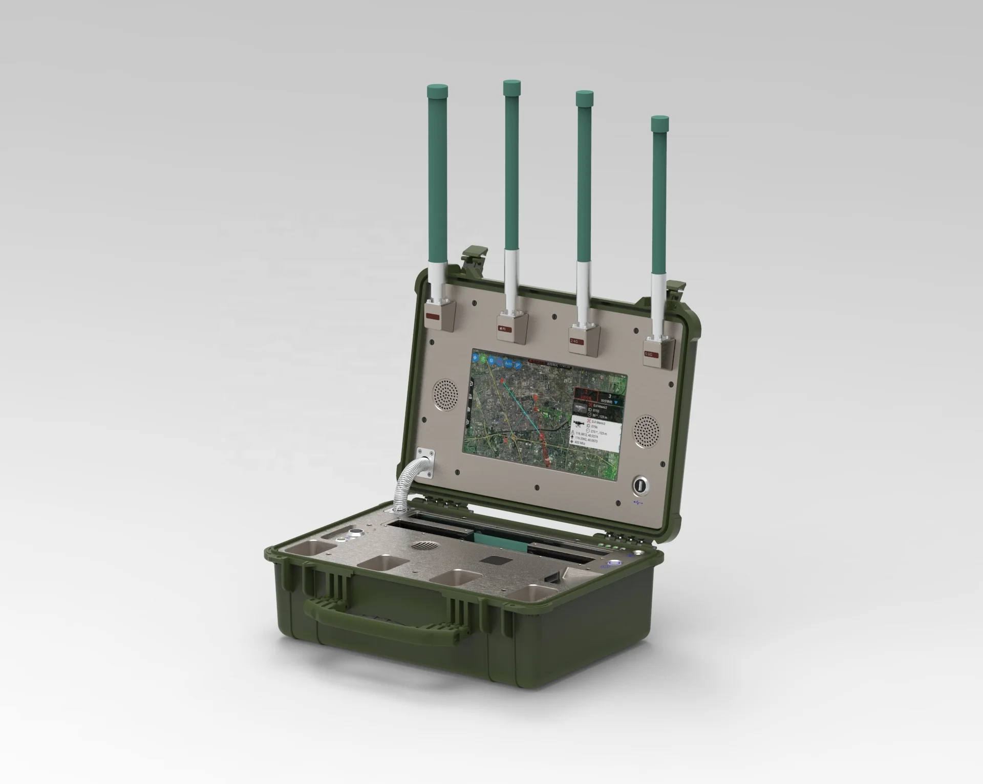 Portable UAV Detection & Position Device, Drone identification, precise trajectory tracking, UAS and pilot location, 5KM range