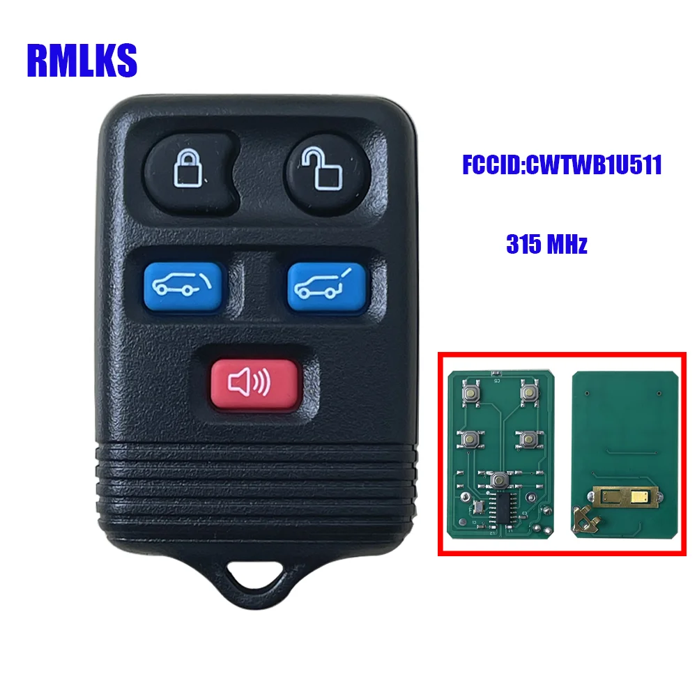 Remote Control Key Fob 315MHz For Ford Expedition For Lincoln Navigator 2004 2005 2006 2007 2008 2009 2010 2011 5 Buttons