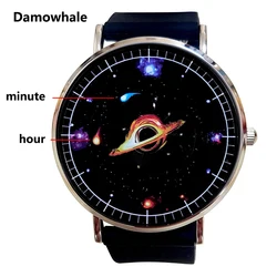 TIME ESSENCE creative blackhole b​eautiful quartz watch boat is on the calm lake surface, surrounding the fish