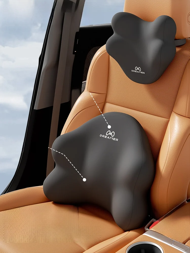 Zhimengren Car  Backrest Cushion Lumbar Support Neck Protection Memory Foam Versatile Breathable Universal Vehicle Accessory