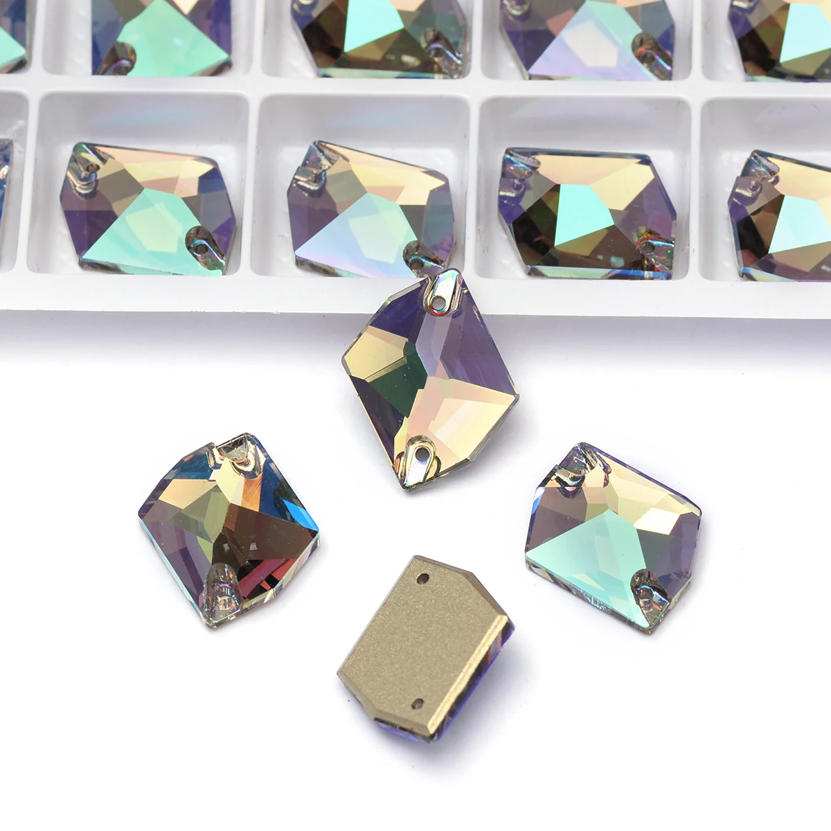 Pubrilex Cosmic Aufnähbare Strasssteine Großhandel Glas Kristall Flache Rückseite Strasssteine zum Nähen für Handarbeiten, Kleidung, Fitnessanzüge, Kleider – Detail 18