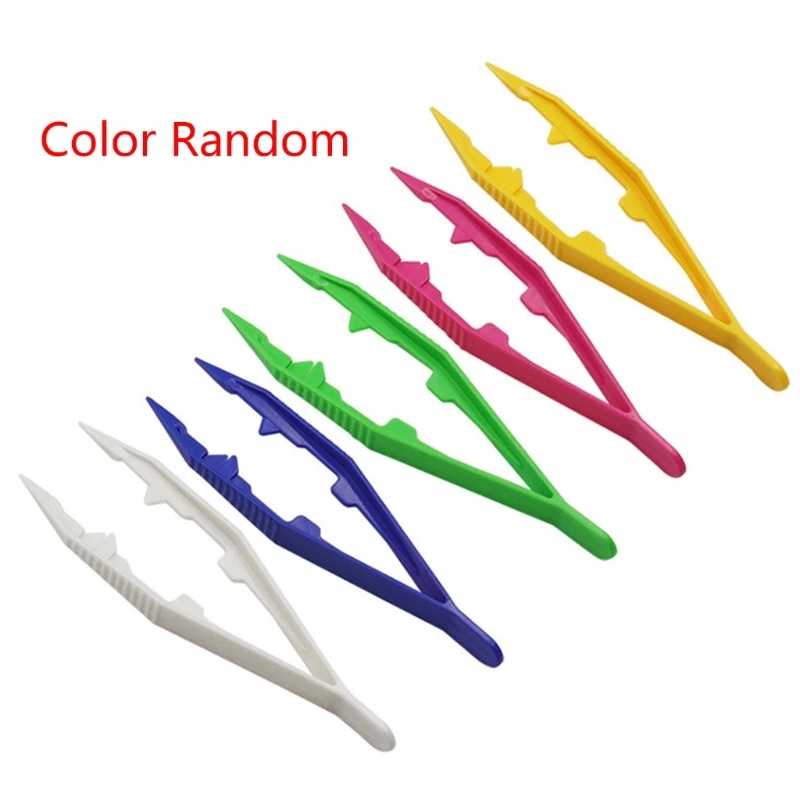 

5Pcs Kids Safety Plastic Beads Tweezer for Puzzle Bead Model Building Kits Drop Shipping