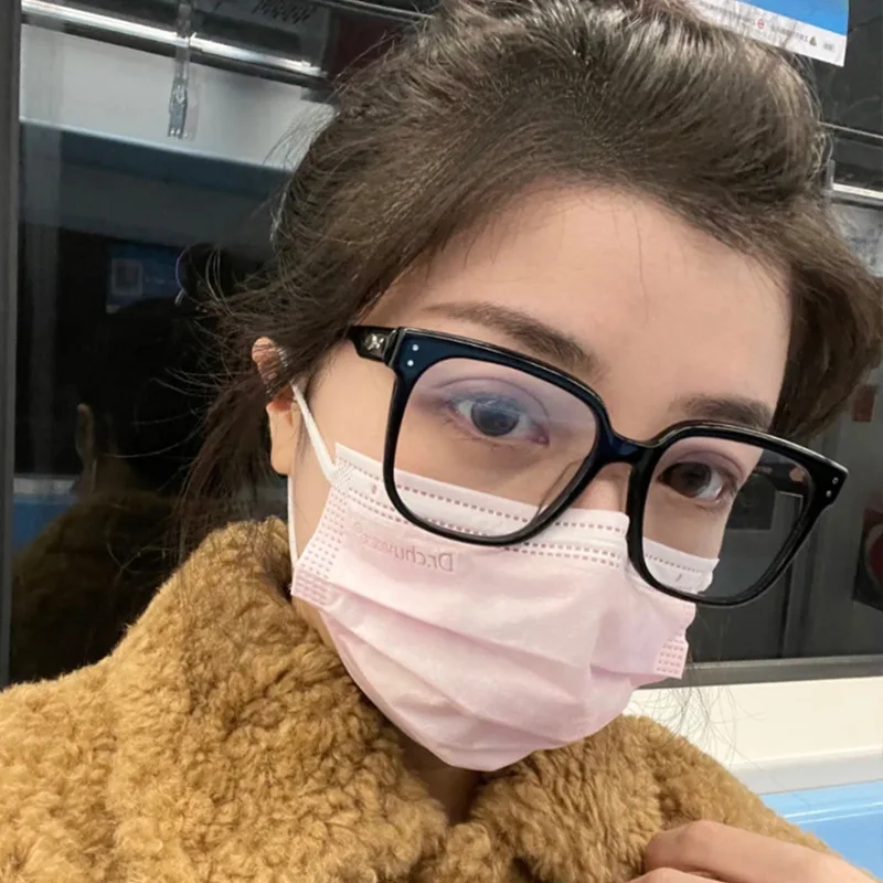 إطار نظارات كبير مضاد للأزرق للنساء والرجال بعدسات شفافة نظارات مزيفة إطار نظارات بصرية غير منتظمة #3