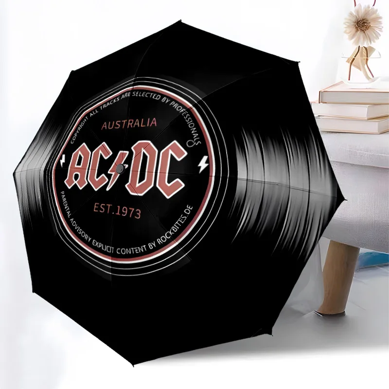 ملاحظة موسيقية مظلة قابلة للطي تصميم عصري تلقائي مفتوح 8 أضلاع حديدية مقبض بلاستيكي قابل للطي ظلة هدايا مهرجان مثالية #3
