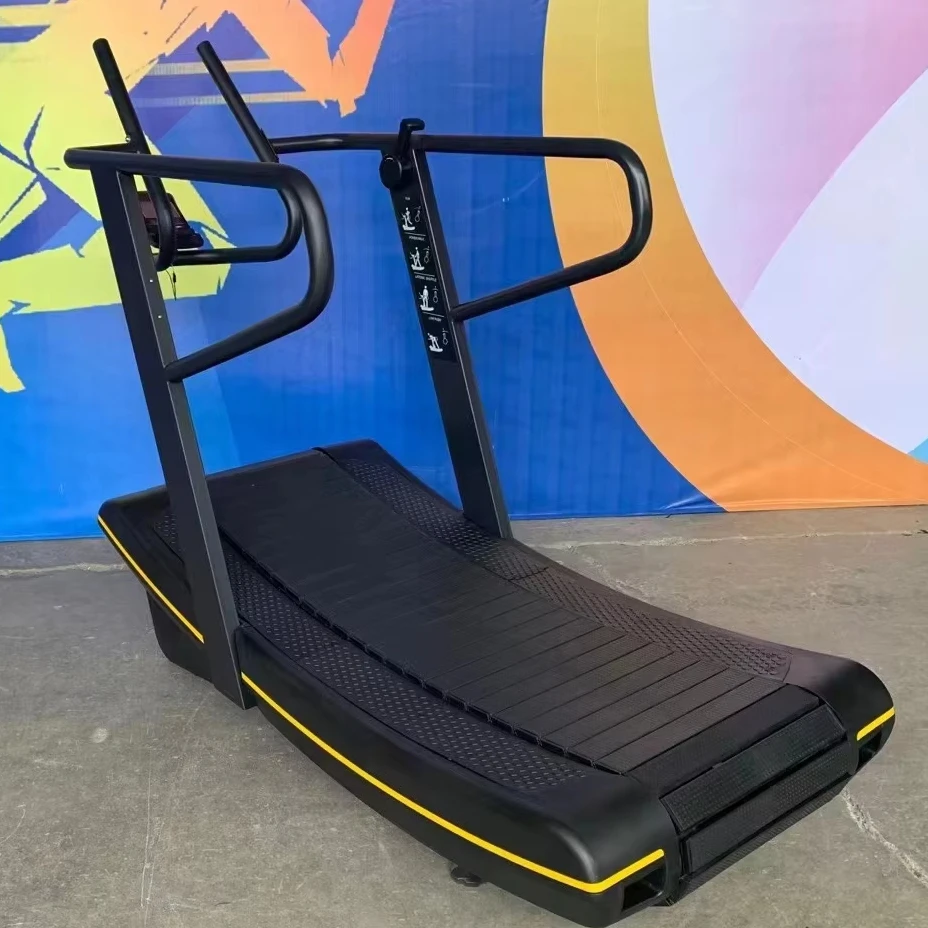 Indoor Aerobic Exercise Fitness Equipment Gym Machine Design Self-Generated Curved Treadmill