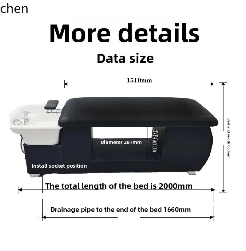Ceramic Basin Shampoo Bed for Hair Salon and Beauty Salon with Water Circulation