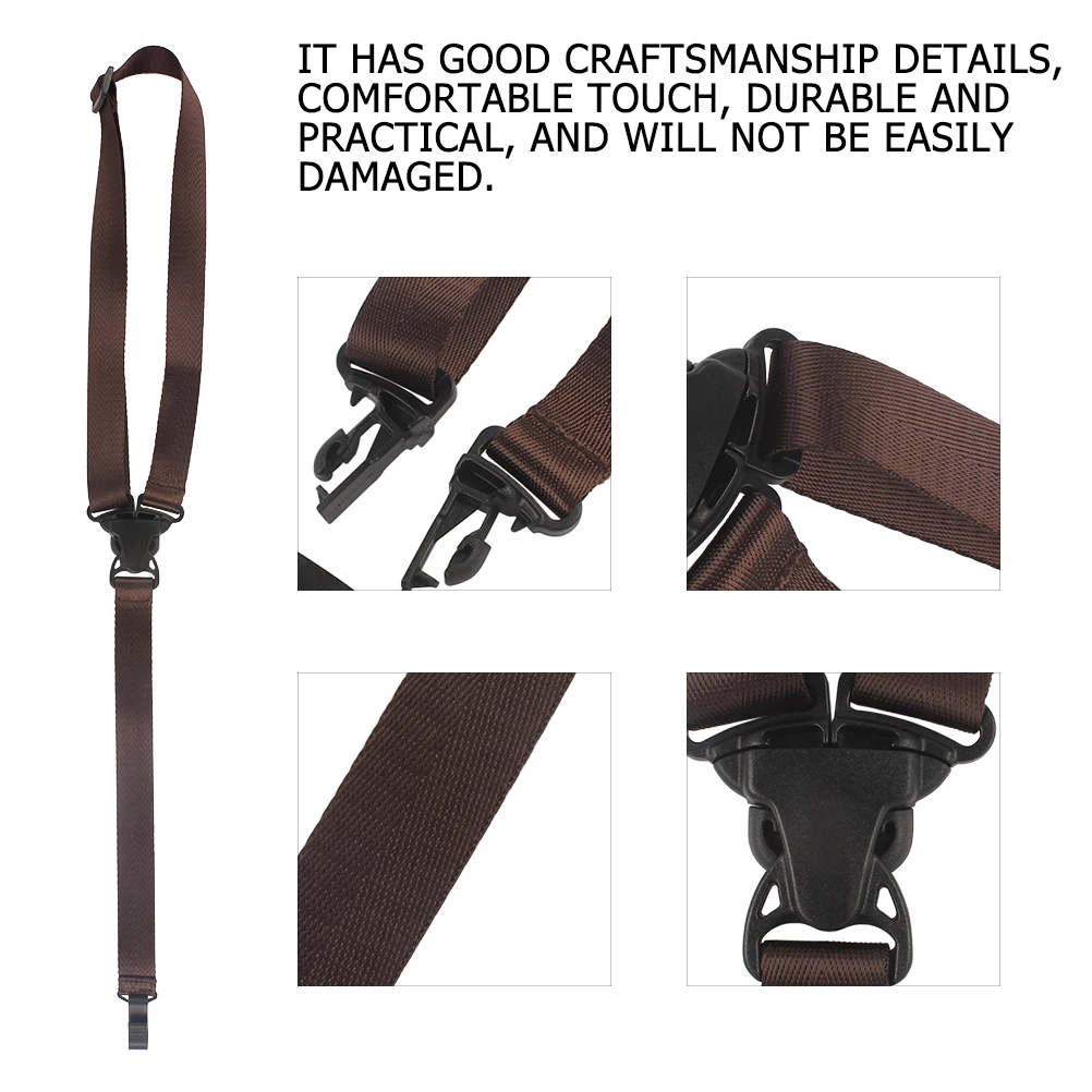 

Ukulele Neck Strap Convenient Carrying Major Good Texture Adjustable Bass Accessory Polyester Stripe