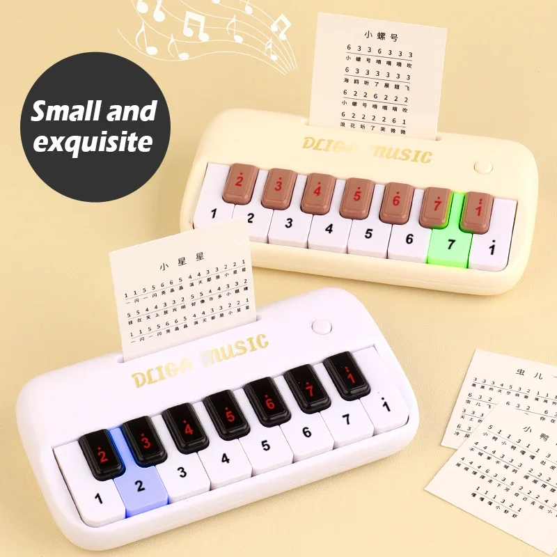 Tastiera per pianoforte elettronico Mini strumento musicale elettronico multifunzionale con giocattolo educativo leggero Regali di compleanno di Natale per bambini