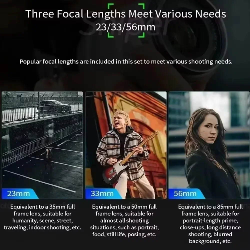 SIRUI قناص سلسلة 23 مللي متر 33 مللي متر 56 مللي متر 16 مللي متر 75 مللي متر F1.2 APS-C عدسات تركيز تلقائي لسوني E جبل فوجي X جبل نيكون Z جبل عدسة الكاميرا