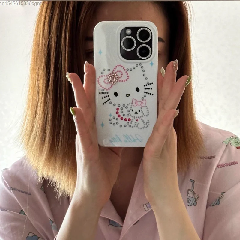 Sanrio Hello Kitty Cute Anime Harajuku Phone Case For IPhone 14 Plus 13 12 Mini 11 Pro Max Cover Harajuku White For Iphone Case